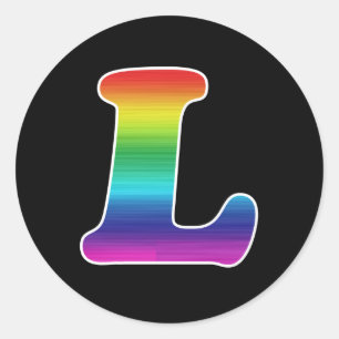 Sticker Rond L pour la fierté lesbienne