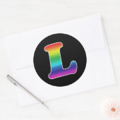 Sticker Rond L pour la fierté lesbienne (Enveloppe)