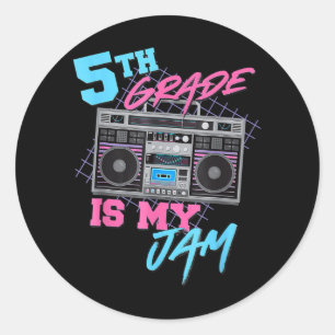 Sticker Rond La 5e année est mon plaisir Jam Enseignants Étudia