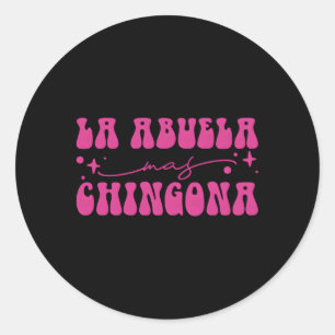 Sticker Rond La Abuela Mas Chingona Latina