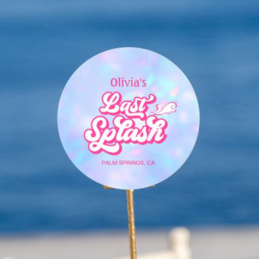 Sticker Rond La Bachelorette de la piscine Last Splash