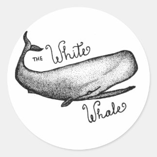 Sticker Rond La baleine blanche