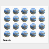 Sticker Rond La baleine bleue de Catoosa (Feuille)