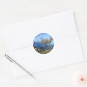 Sticker Rond La baleine bleue de Catoosa (Enveloppe)