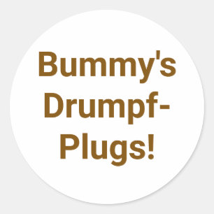 Sticker Rond La bande dessinée de Bummy Drumpf-Plugs Hankamer A
