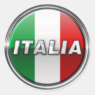 Sticker Rond La Bandiera - le drapeau italien