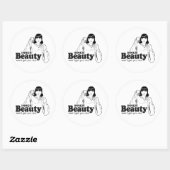 STICKER ROND LA BEAUTÉ INTÉRIEURE NE VOUS FERA PAS COUCHER (Feuille)