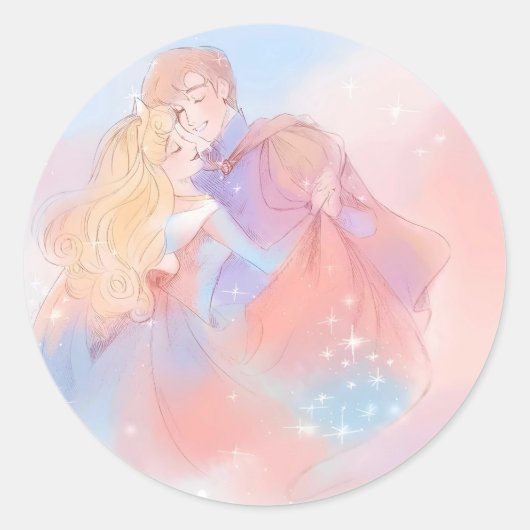 Sticker Rond La belle au bois dormant (Devant)