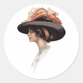 Sticker Rond La belle de New York (1909) (Devant)