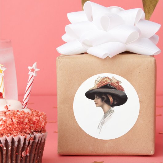 Sticker Rond La belle de New York (1909) (Fête)