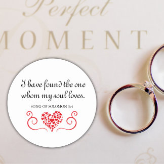 Sticker Rond La Bible ✝️ Trouvé Celui Que Mon Âme Aime