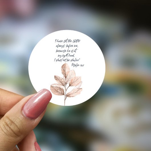 Sticker Rond La Bible Verse Lord Leafy