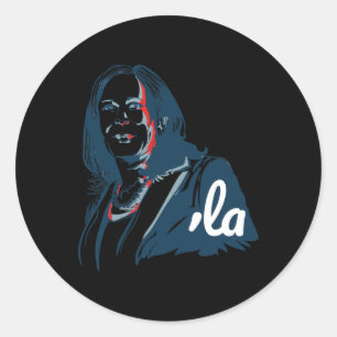 Sticker Rond La Biden Harris 2024 Président drapeau américain