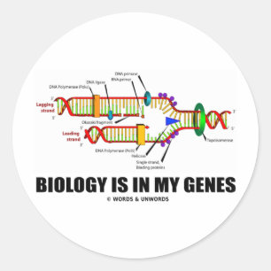Sticker Rond La biologie est dans mes gènes (la reproduction