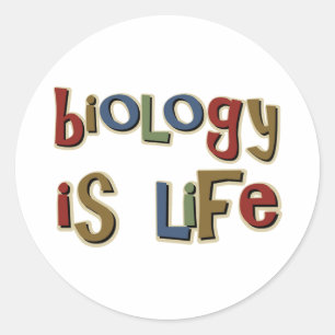 Sticker Rond La biologie est la vie amusante jeu de mots