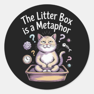 Sticker Rond La Boîte à Litter est une métaphore