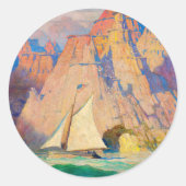 Sticker Rond La bonaventure de Newell Convers Wyeth (Devant)