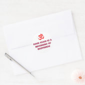 Sticker Rond La bonne humeur est un début de bonheur (Enveloppe)