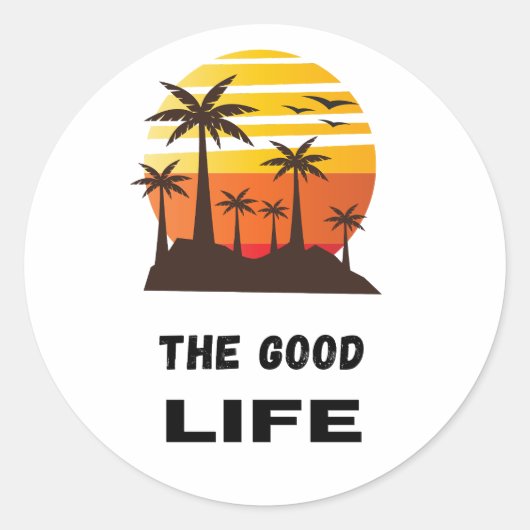Sticker Rond La Bonne vie (Devant)