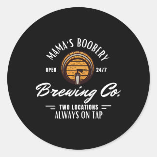 Sticker Rond La Booberie De Mama Brasserie D'Allaitement Nouvea