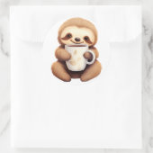 Sticker Rond La brasse matinale de Sloth (Sac)