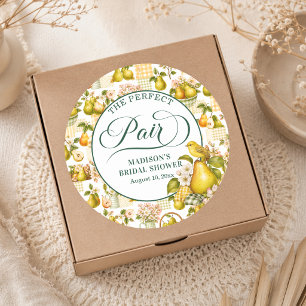 Sticker Rond La Cabane du Couple Parfait : Baby Shower Mariage