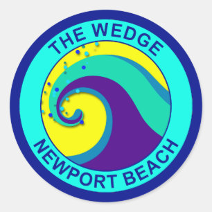 Sticker Rond La cale, plage de Newport
