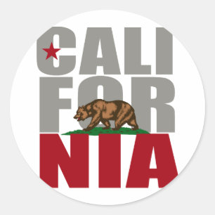STICKER ROND LA CALIFORNIE EST FIÈRE -