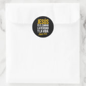 Sticker Rond La Camisa De Jesus En Espanol Christian Spanish (Sac)