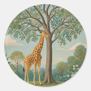 Sticker Rond La canopée de Giraffe
