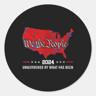 Sticker Rond La Carte Électorale 2024 De Trump Déchargée De Ce