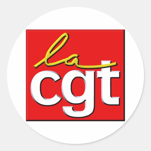 Sticker Rond la_cgt (Devant)
