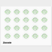 Sticker Rond La chance de la Saint Patrick irlandaise (Feuille)
