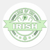Sticker Rond La chance de la Saint Patrick irlandaise (Devant)
