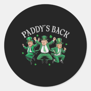 Sticker Rond La chance de Paddy revient Trump Saint-Patrick Sha