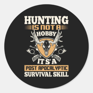 Sticker Rond La Chasse Est Des Compétences De Survie