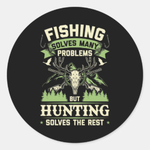 Sticker Rond La Chasse Résoudre De Nombreux Problèmes Dans Ma V