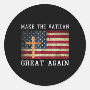 Sticker Rond La Chemise Du Pape Leo Xiv Rendre La Grande Place