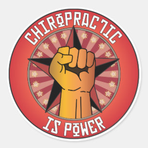 Sticker Rond La chiropratique est le pouvoir