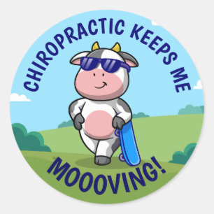 Sticker Rond La chiropratique me maintient en mouvement des enf
