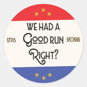Sticker Rond La chute de la démocratie
