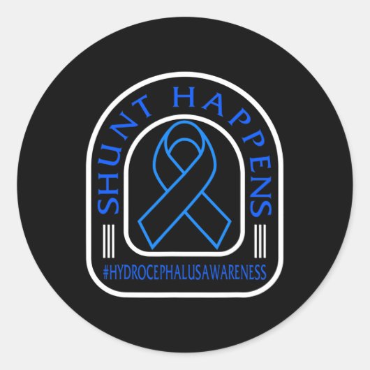 Sticker Rond La Chute de sensibilisation à l'hydrocéphalie se p (Devant)