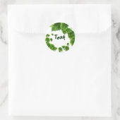 Sticker Rond La chute des Feuilles verts (Sac)