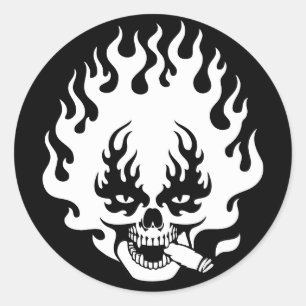 Sticker Rond la cigare-flamme-SK-DKT
