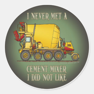 Sticker Rond La citation d'opérateur de camion de mélangeur d