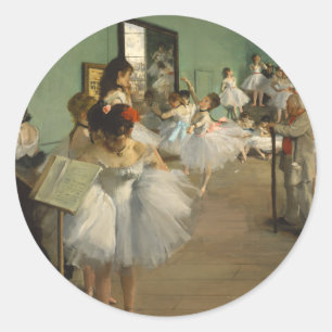 Sticker Rond La Classe De Danse. Edgar Degas