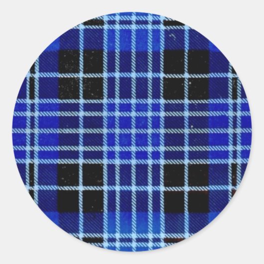 STICKER ROND "LA CLERGIE" TARTAN (Devant)