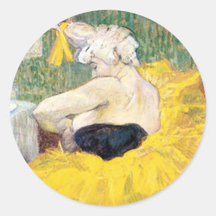 Sticker Rond La Clownesse (clown) Cha-U-Kao par Toulouse Lautre