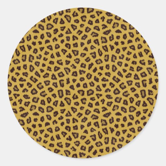 Sticker Rond La collection de fourrures - Leopard (Devant)