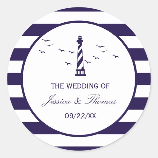 Sticker Rond La collection de Mariages du phare nautique (Devant)